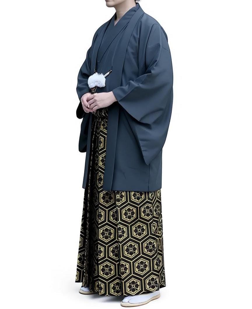 Men’s Traditional Japanese Kimono & Hakama 9PCS/11PCS Curated Gift Set