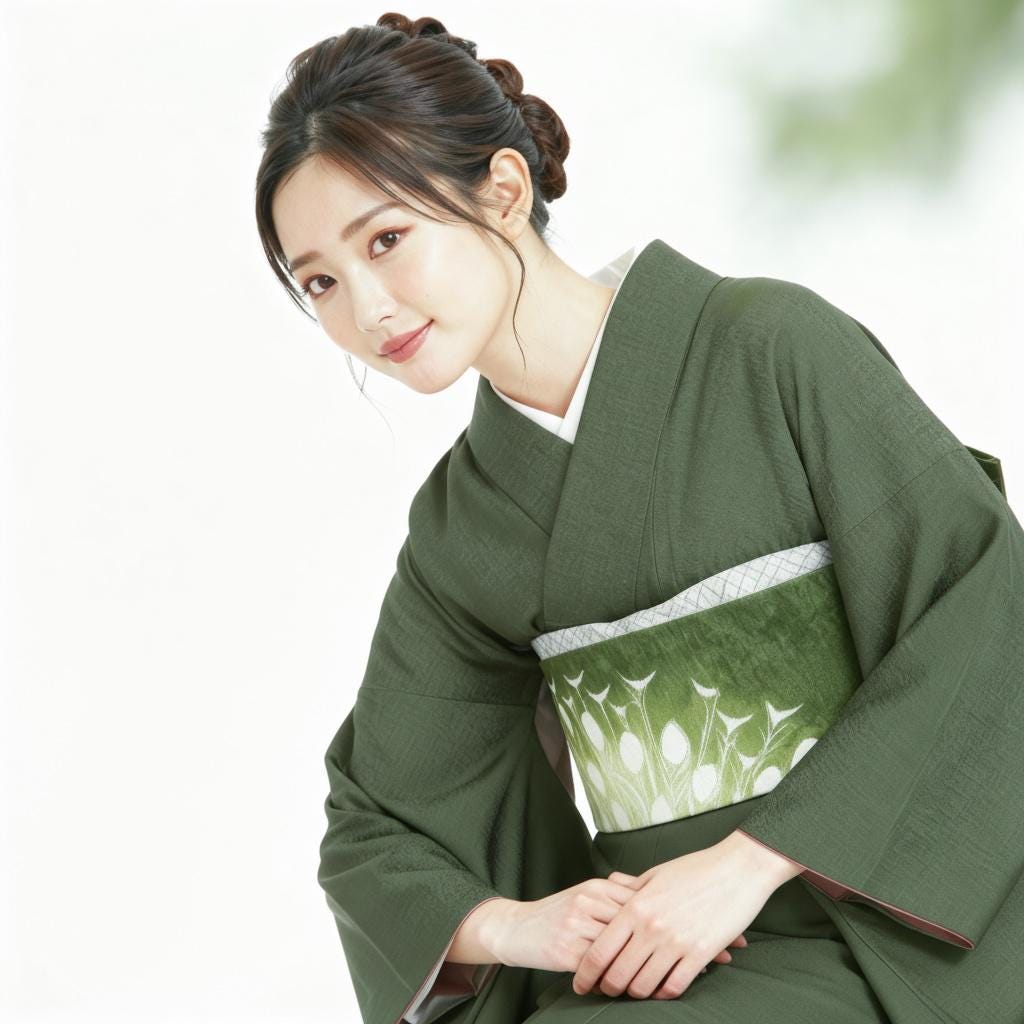 Easy Wear Kimono Belt, Pre-Tied Taiko Knot, Nagoya Obi, Two-Side Sash