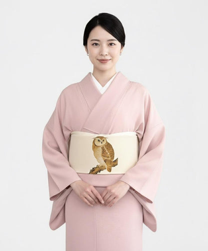 Iromuji Kimono Set: Washable Polyester, Tea Ceremony Wear with Pre-Tied Obi