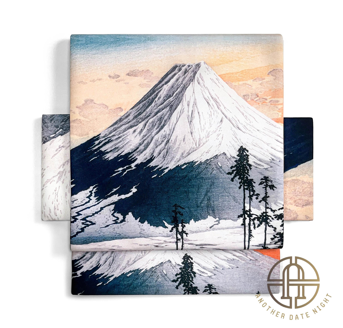 Mount Fuji Pre-Tied Obi, Easy Wear Kimono Belt, Two-Side Sash