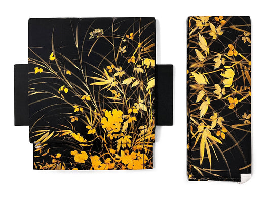 5-Mins Pre-Tied Kimono Belt, Easy Wear Nagoya Obi, Instant Elegance: Kawabata Ryushi, 'Grass Seeds'