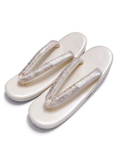 Brand New Ivory Zori Sandals for Kimono | Traditional Japanese Footwear (EU36-41) (24/25cm)