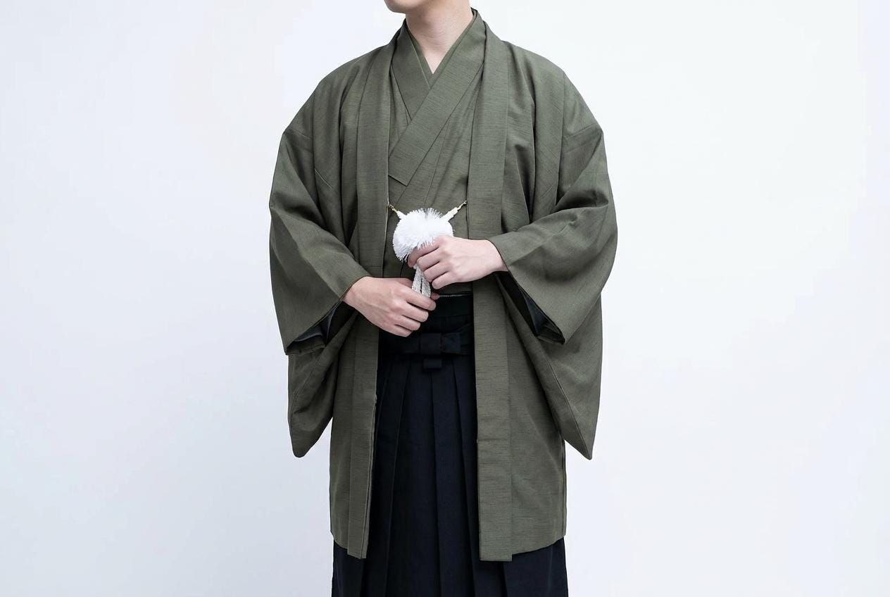 Men’s Traditional Japanese Kimono & Hakama 9PCS/11PCS Curated Gift Set