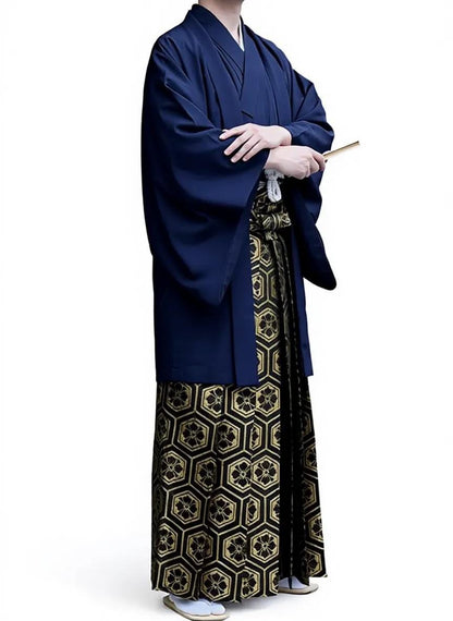 Men’s Traditional Japanese Kimono & Hakama 9PCS/11PCS Curated Gift Set