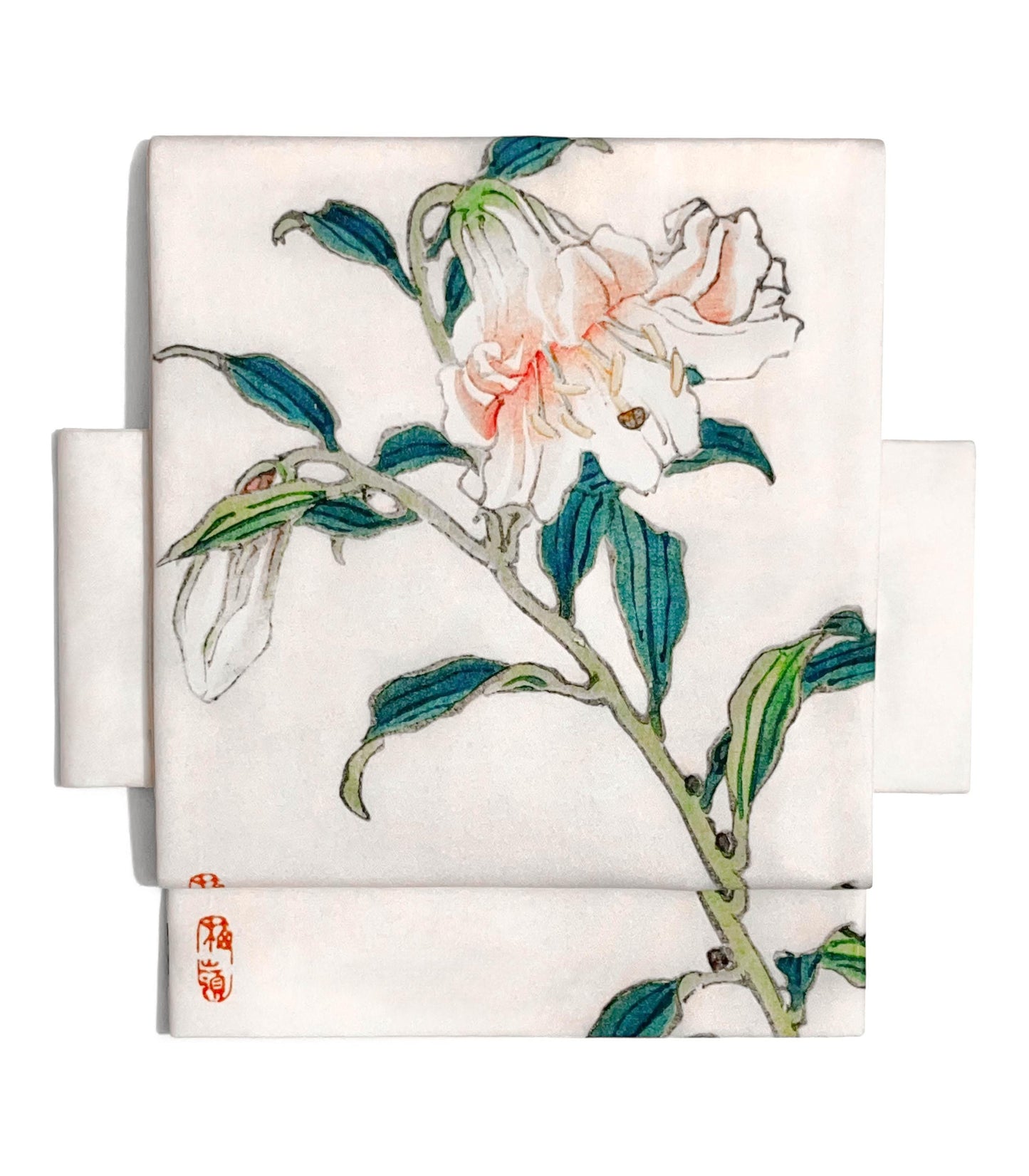 Japanese Floral Pre-Tied Taiko Knot, Easy Wear Nagoya Obi, Flowery Kimono Belt