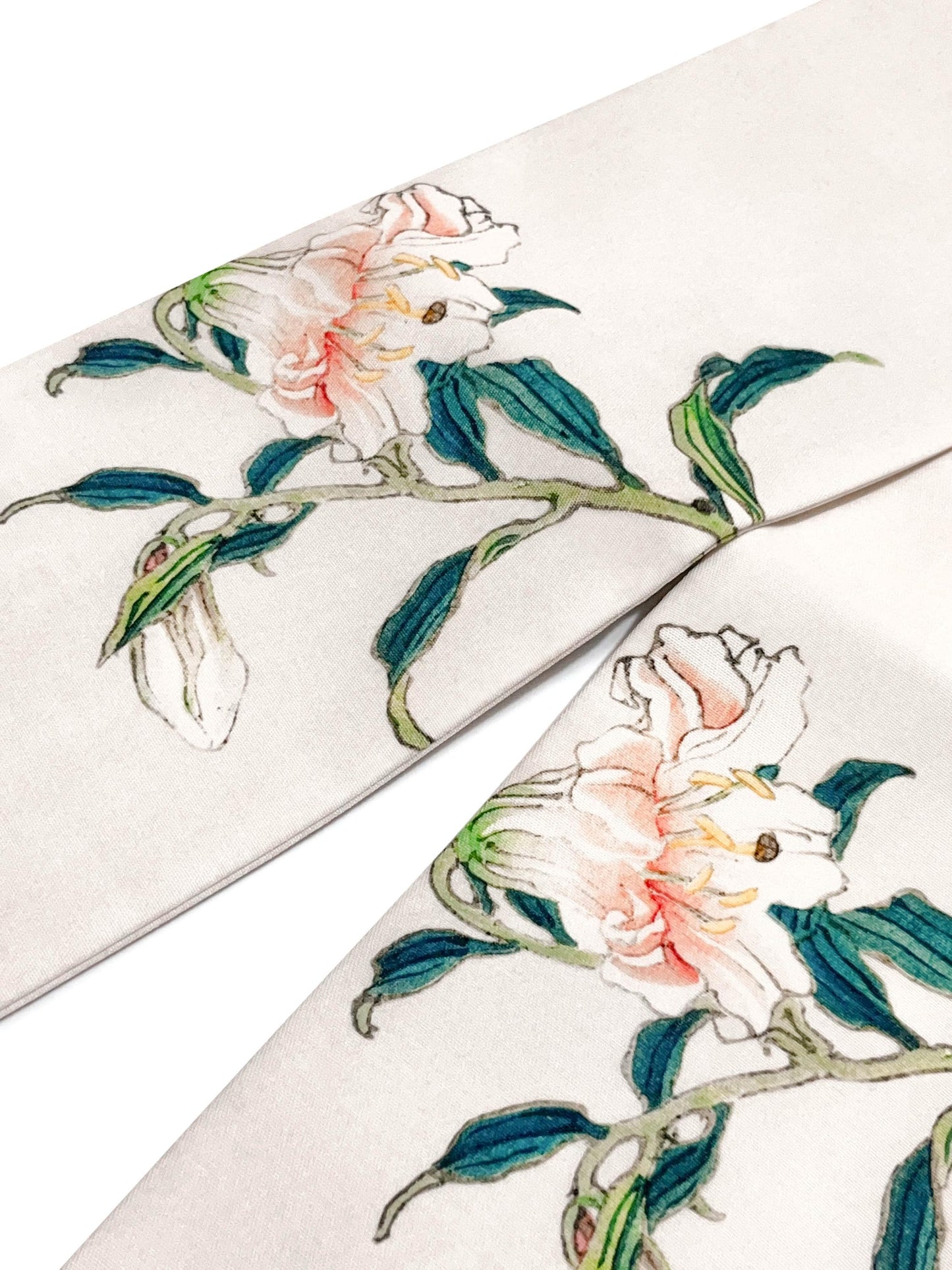 Japanese Floral Pre-Tied Taiko Knot, Easy Wear Nagoya Obi, Flowery Kimono Belt