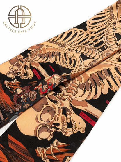 Takiyasha Witch Ukiyo-e Easy Wear Obi, Pre-Tied Taiko Knot, Wear in 5-10 Mins