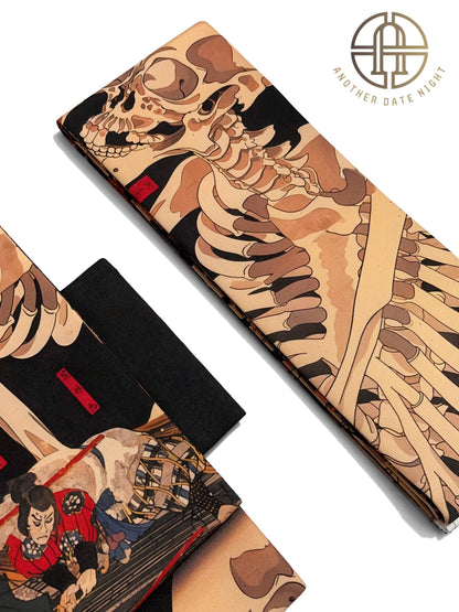 Takiyasha Witch Ukiyo-e Easy Wear Obi, Pre-Tied Taiko Knot, Wear in 5-10 Mins