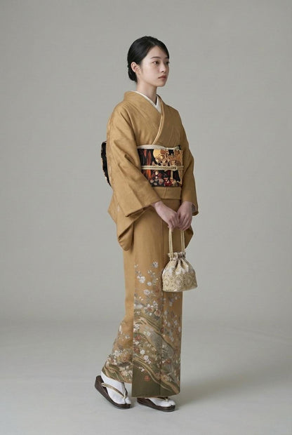 Takiyasha Witch Ukiyo-e Easy Wear Obi, Pre-Tied Taiko Knot, Wear in 5-10 Mins