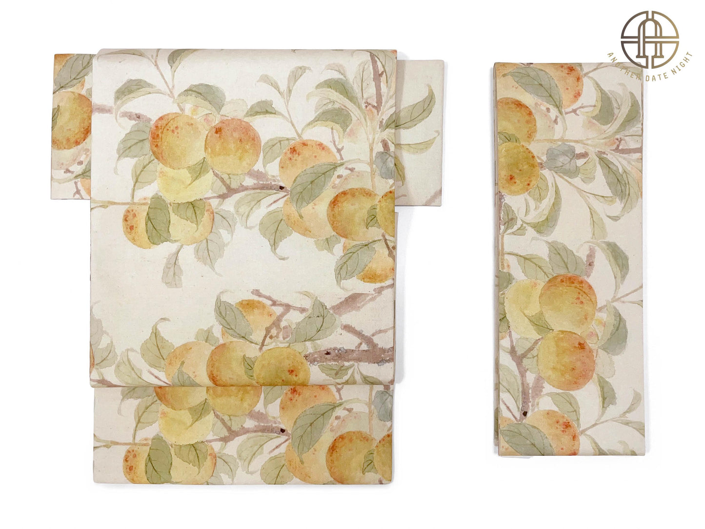 Beginner Friendly Obi Belt, Easy Wear Kimono Sash, 'Early Ripe Green Plums'