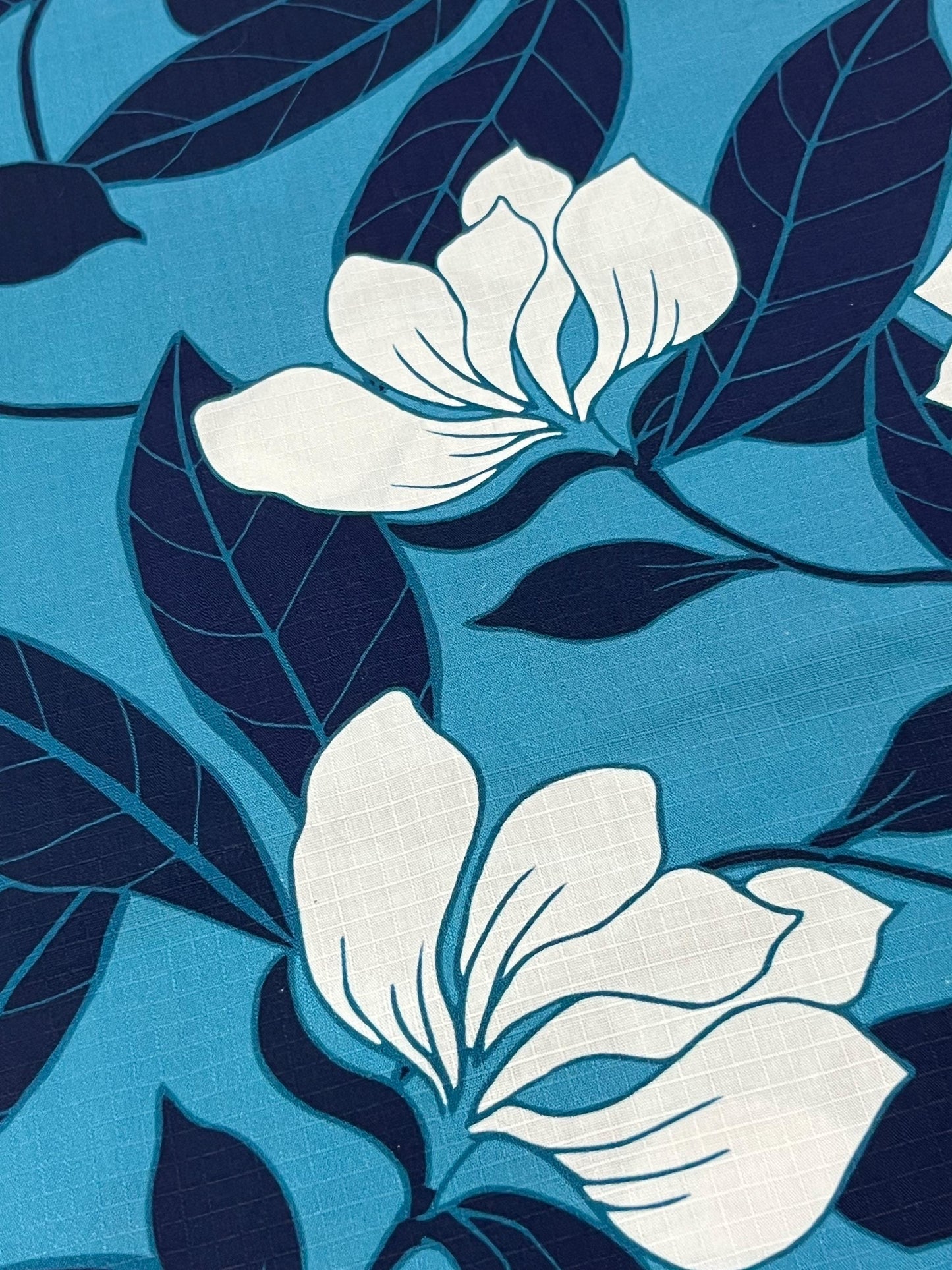 Blue Floral Japanese Cotton Yukata, Standard Sizes or Bespoke Custom Fit, Includes Koshi Himo