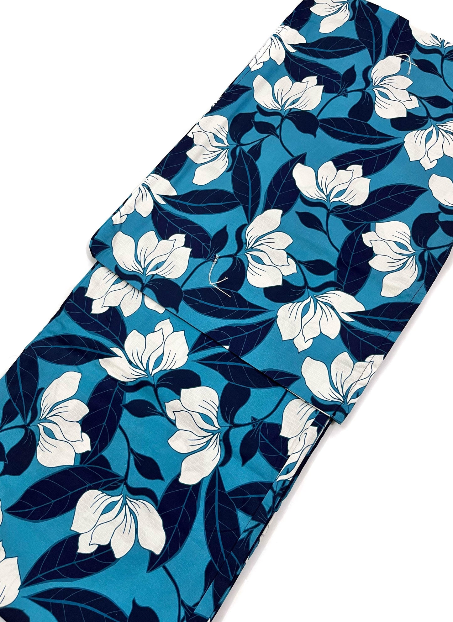 Blue Floral Japanese Cotton Yukata, Standard Sizes or Bespoke Custom Fit, Includes Koshi Himo