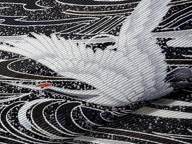 Vintage Houmongi Kimono with Crane Pattern, Ro Summer Kimono, Washable, Rank A-, B14