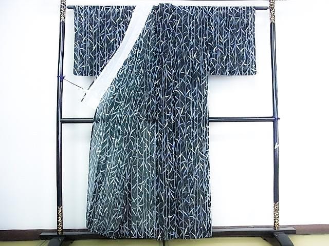 Vintage Komon Kimono with Floral Pattern, Ro Summer Kimono, Washable, Rank A+, B12