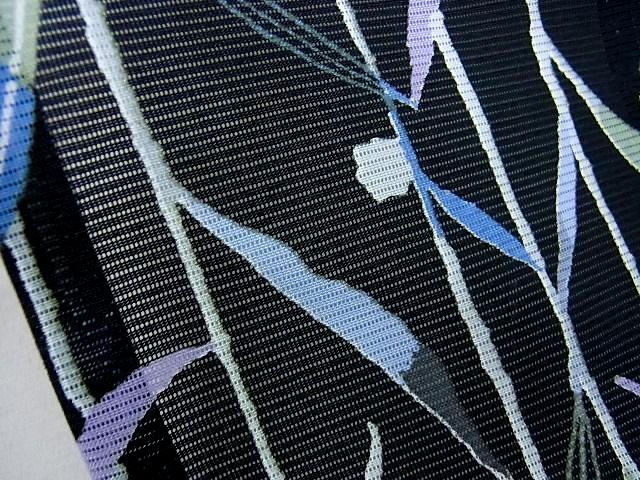 Vintage Komon Kimono with Floral Pattern, Ro Summer Kimono, Washable, Rank A+, B12