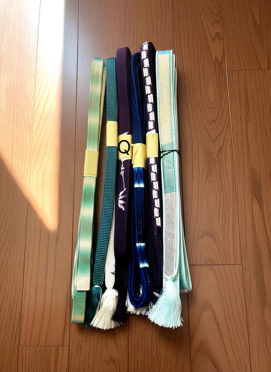 Vintage Silk Obijime Collection: Japanese Kimono Cord, Obi Ties, R12