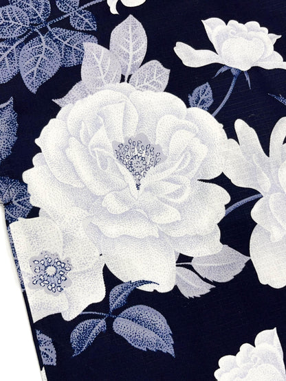 Floral Cotton Yukata Set, Obi Belt, Obijime & Sandals, Custom Fit Available