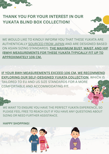 Japanese Yukata & Obi Set: Women's Summer Kimono Blind Box