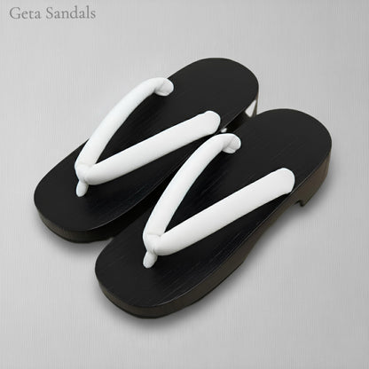 Navy Blue Floral Japanese Cotton Yukata Set with Obi Belt, Obijime, Geta Sandals, Custom Fit Available