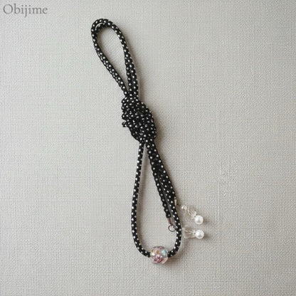 Navy Blue Floral Japanese Cotton Yukata Set with Obi Belt, Obijime, Geta Sandals, Custom Fit Available