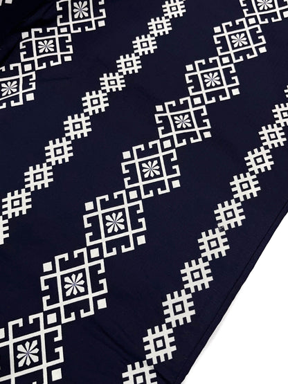 Men's Black Striped Cotton Yukata,  3PCS/5PCS Set, Custom Fit Available