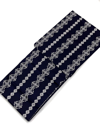 Mens' Navy Cotton Yukata 3PCS/5PCS Set, Custom Fit Available