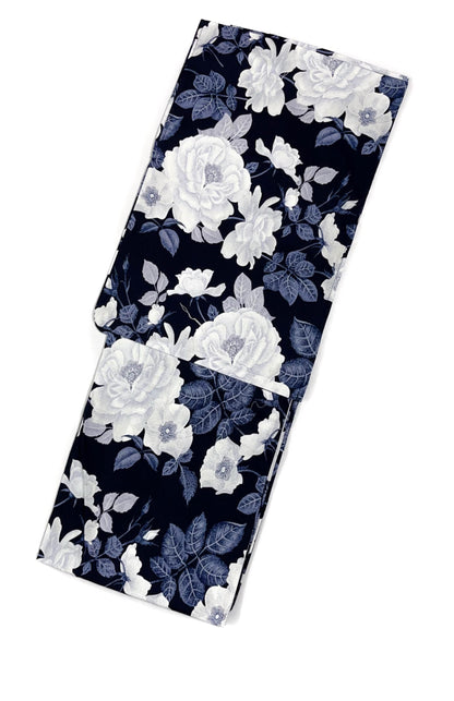 Floral Cotton Yukata Set, Obi Belt, Obijime & Sandals, Custom Fit Available