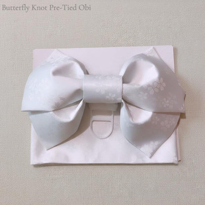 Navy Floral Cotton Yukata Set, Obi Belt & Sandals, Custom Fit Available