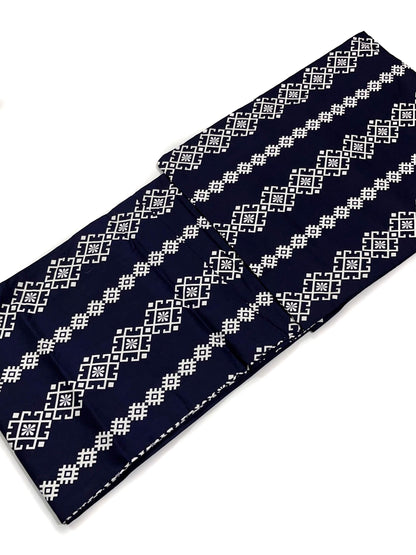 Mens' Navy Cotton Yukata 3PCS/5PCS Set, Custom Fit Available