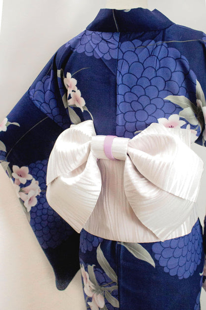 White Pre-Tied Obi 3PCS Gift Set, Easy Wear Obi Belt