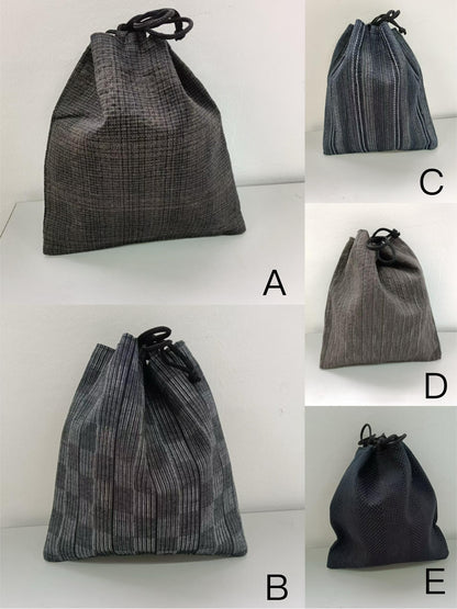 Self Tie Kaku Obi, Shingen Bag, Koshi Himo: Men's Japanese Kimono/Yukata Essential 3PCS Curated Gift Set