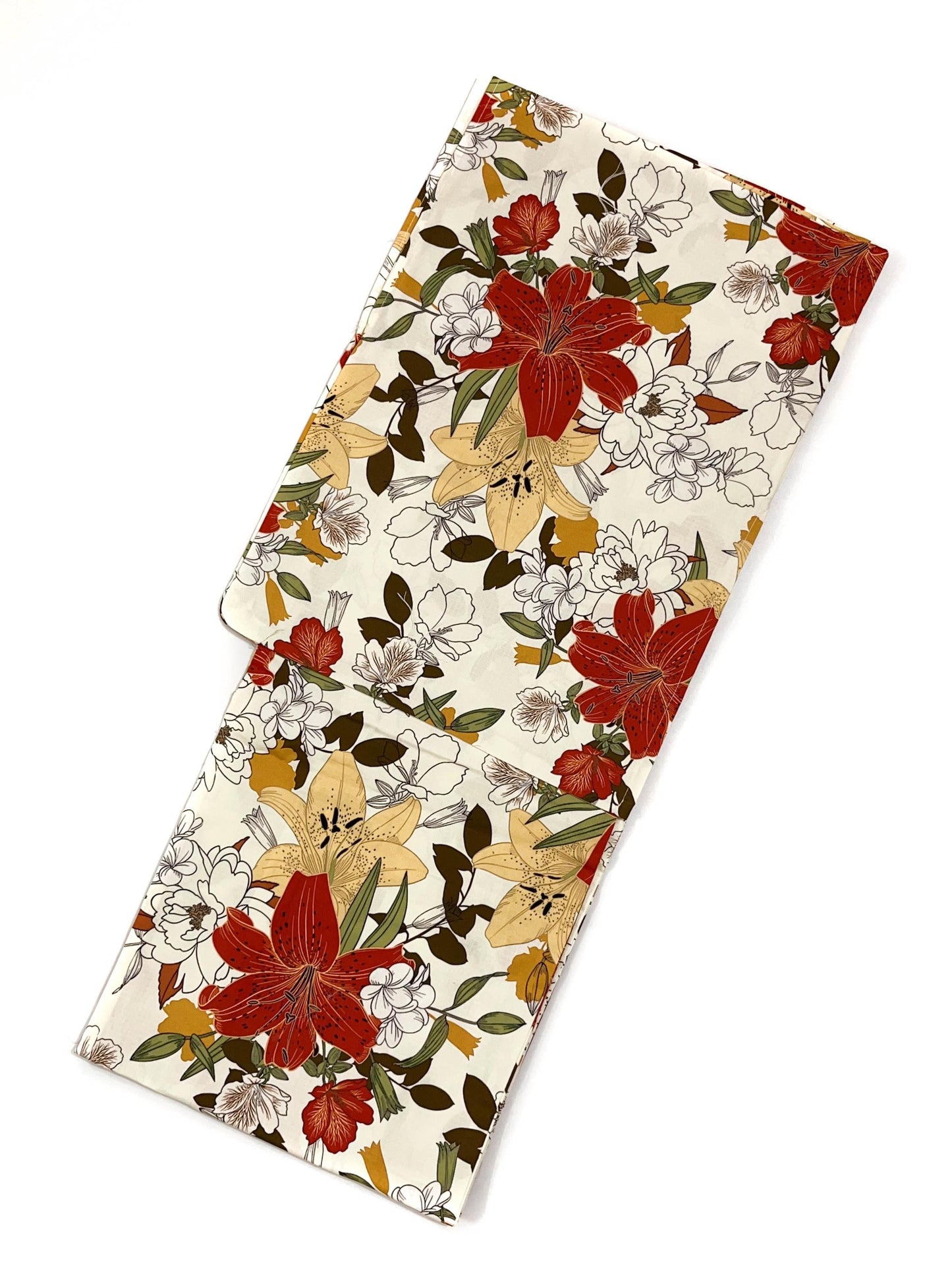 Floral Cotton Yukata Set, Obi Belt, Obijime & Sandals, Custom Fit Available