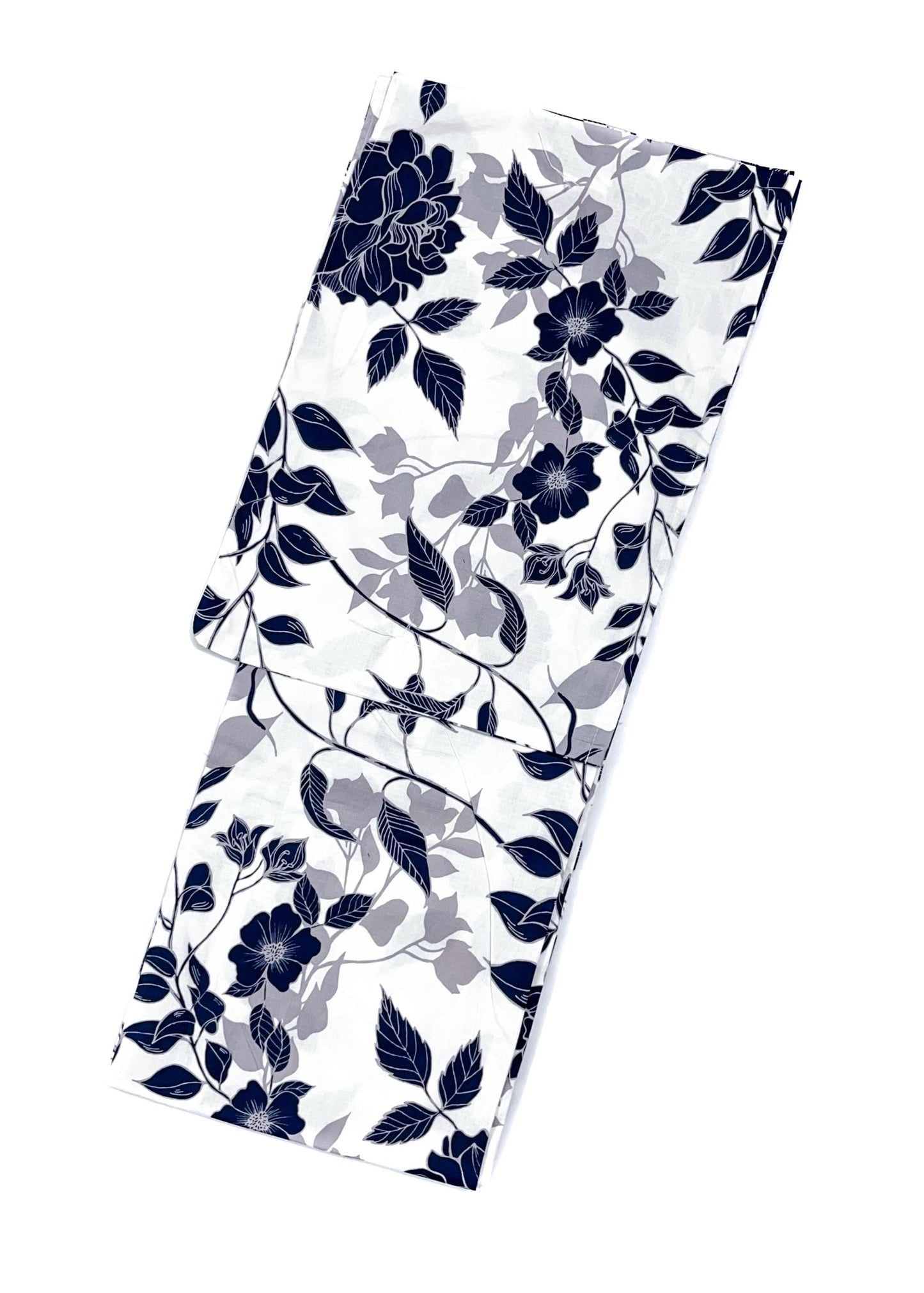 Floral Pattern Cotton Yukata Set, Obi Belt, Obijime & Sandals, Custom Fit Available