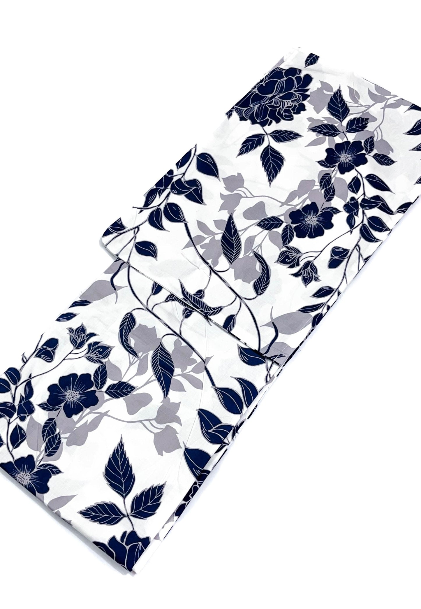 Floral Pattern Cotton Yukata Set, Obi Belt, Obijime & Sandals, Custom Fit Available