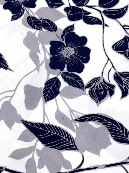 Floral Pattern Cotton Yukata Set, Obi Belt, Obijime & Sandals, Custom Fit Available