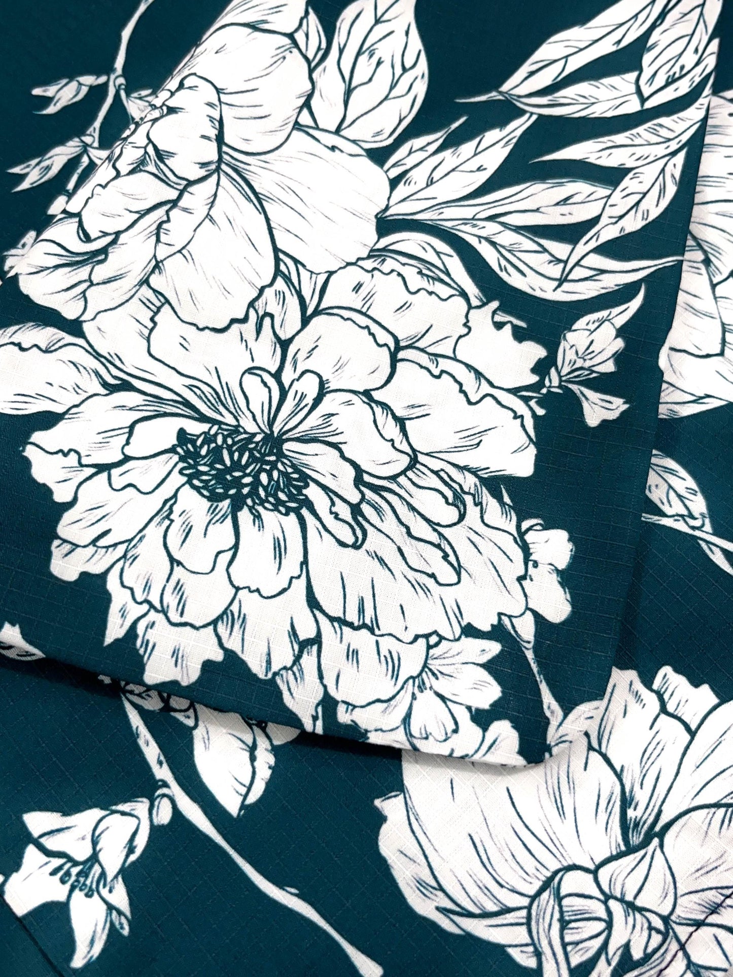 Green Floral Japanese Cotton Yukata Set, Obi Belt & Geta Sandals, Custom Fit Available