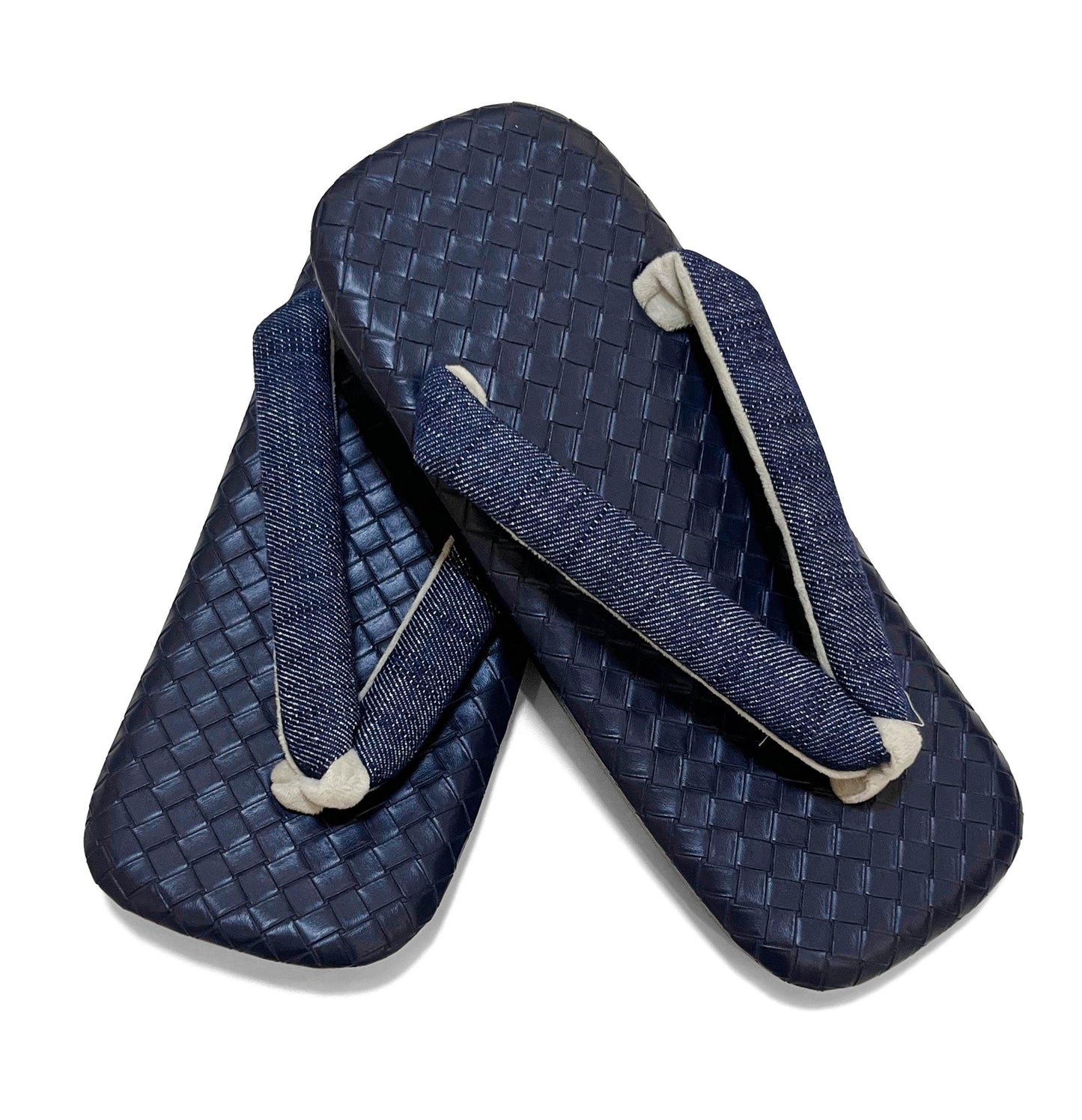 Japanese Demin Blue Setta Sandals, Haori Himo, Shingen bag: Men's Smart Casual Kimono/Summer Yukata Accessory Gift Set
