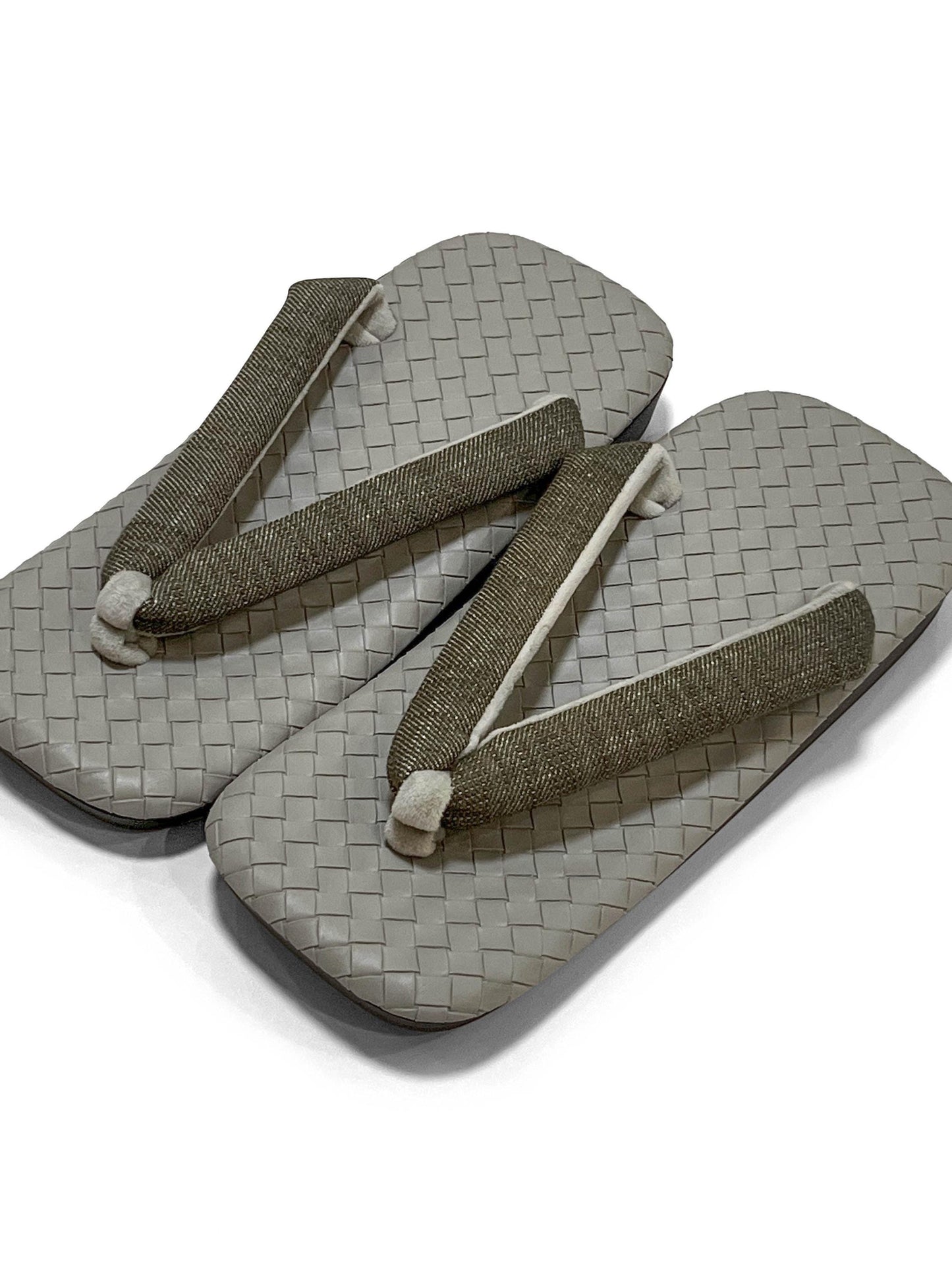 Japanese Setta Sandals (Olive-Grey), Haori Himo, Shingen bag: Men's Smart Casual Kimono/Yukata Accessory Gift Set