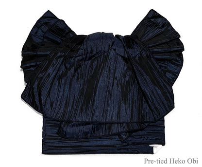 Japanese Yukata Cat Pattern with Easy Wear Obi Belt, Obijime & Sandals, Custom Fit Available