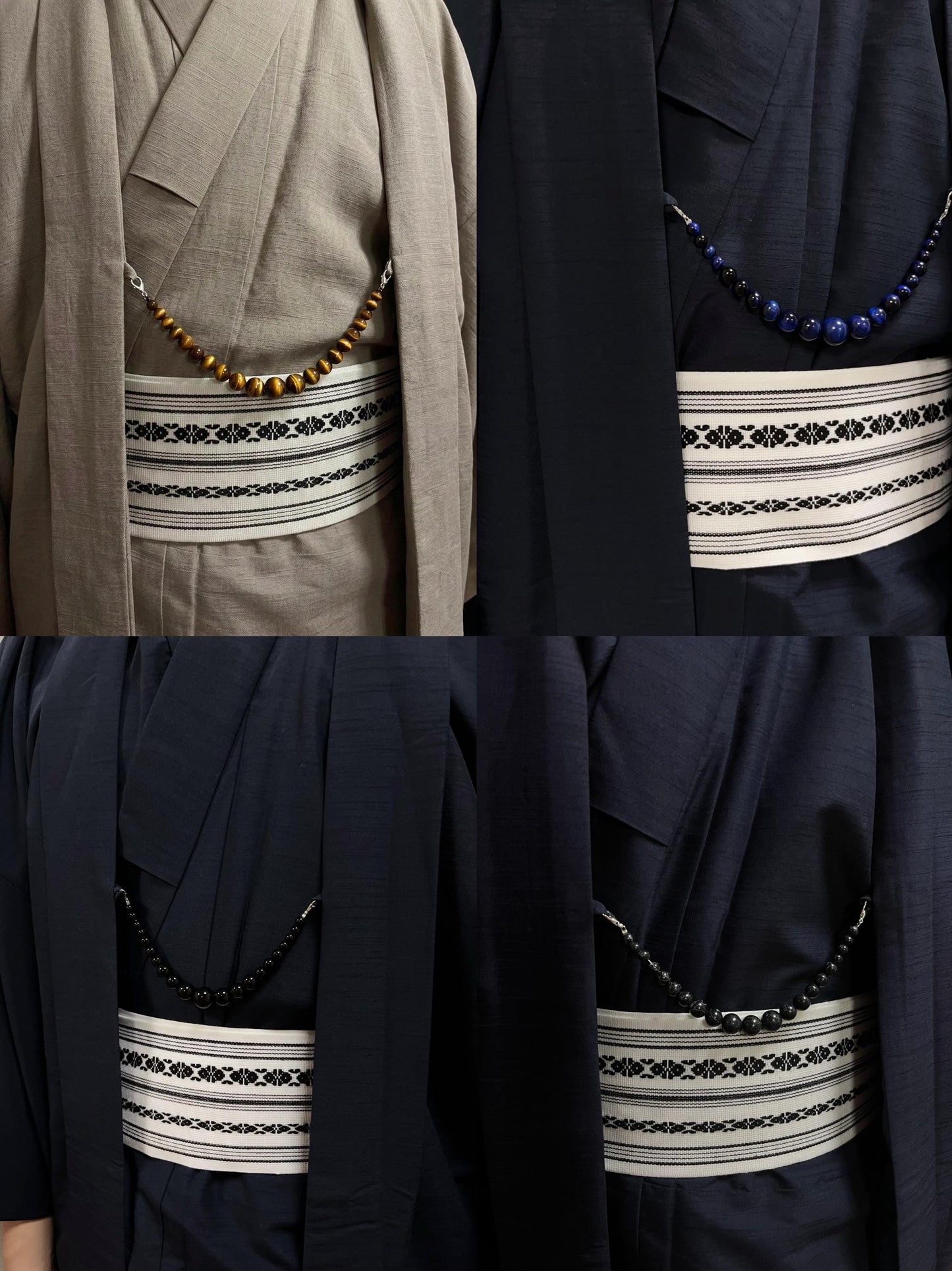 Japanese Setta Sandals (Olive-Grey), Haori Himo, Shingen bag: Men's Smart Casual Kimono/Yukata Accessory Gift Set