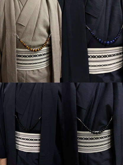 Japanese Setta Sandals (Olive-Grey), Haori Himo, Shingen bag: Men's Smart Casual Kimono/Yukata Accessory Gift Set