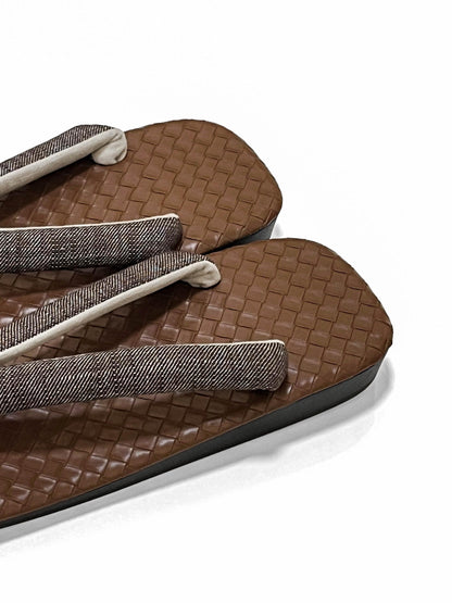 Japanese Caramel Brown Setta Sandals, Haori Himo, Shingen bag: Men's Smart Casual Kimono/Summer Yukata Accessory Gift Set