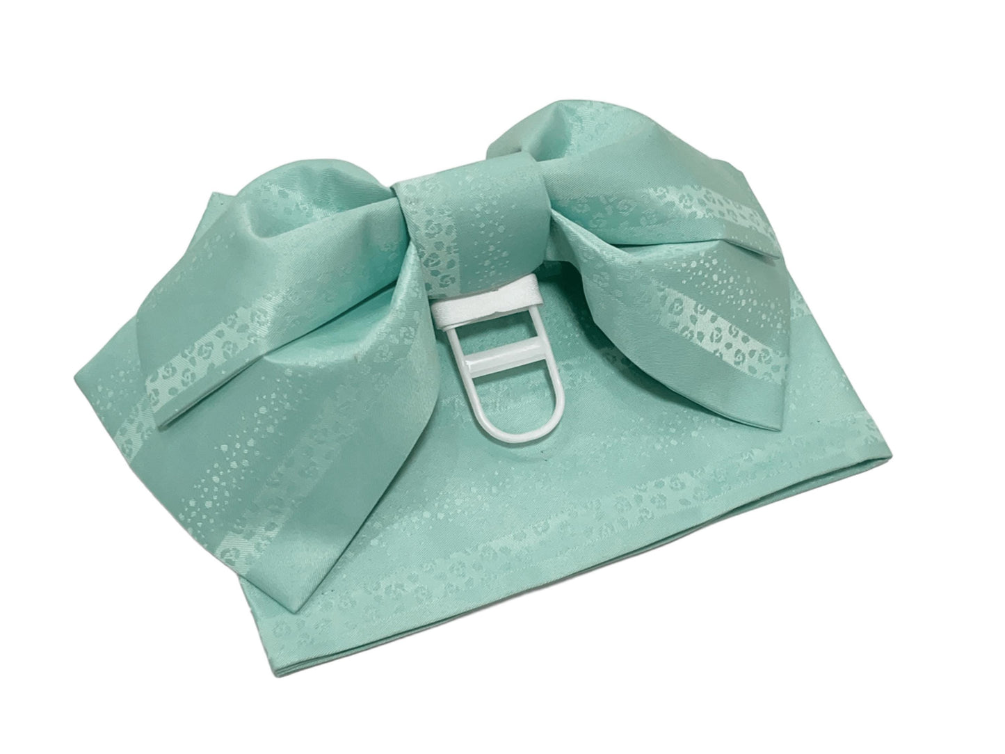 Floral Pre-Tied Obi Belt (Light Green) 3PCS Gift Set, Butterfly Knot Obi, Objime, & Obita