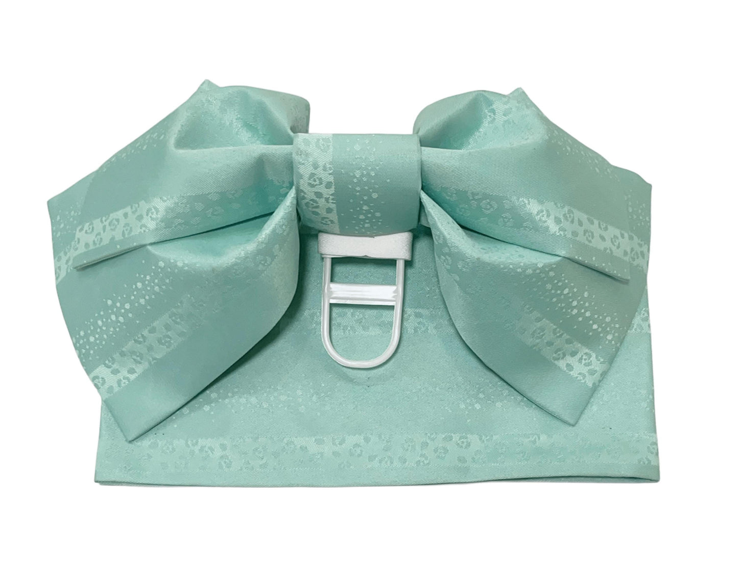Floral Pre-Tied Obi Belt (Light Green) 3PCS Gift Set, Butterfly Knot Obi, Objime, & Obita