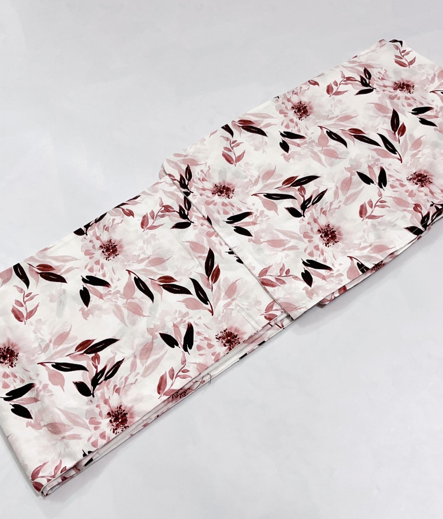 Japanese Floral Yukata Set with Easy Wearing Obi Belt, Obijime & Sandals, Custom Fit Available