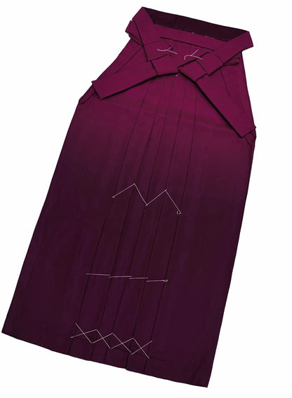 Hakama 3PCS Gift Set, Navy Blue Traditional Hakama Skirt, Koshi Himo, Floral Hair Accessory