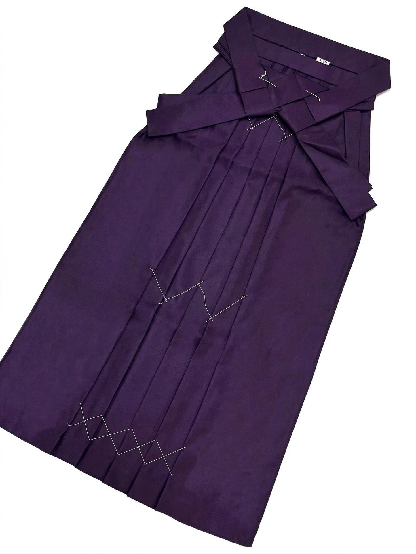 Women Hakama 3PCS Gift Set, Purple Traditional Hakama Skirt, Koshi Himo, Floral Hair Accessory