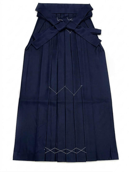 Hakama 3PCS Gift Set, Navy Blue Traditional Hakama Skirt, Koshi Himo, Floral Hair Accessory