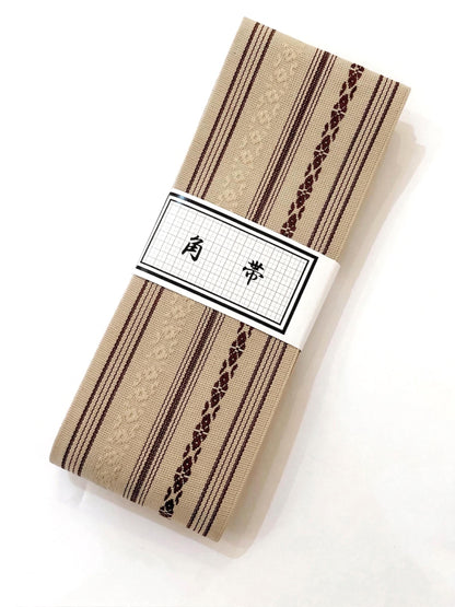 Men's Kaku Obi (Self-Tie), Koshi Himo, Shingen Bag, Men's Kimono Accessory Gift Set