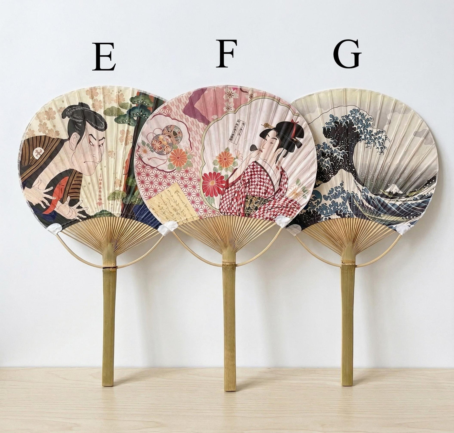 Women Geta Sandals, Japanese Traditional Wooden Shoes, Uchiwa Fan: Women Yukata Accessory Gift Set
